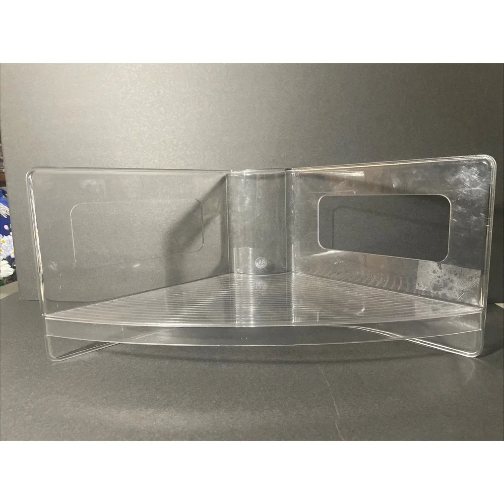 2 Large Clear corner shelf Pieces‎